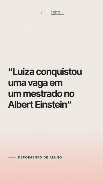 Luiza conquistou uma vaga em um mestrado no Albert Einstein